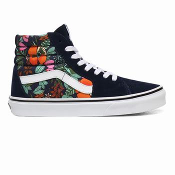 Vans Multi Tropic Sk8-Hi - Naisten Korkeavartiset tennarit - Monivärinen Sininen/Valkoinen